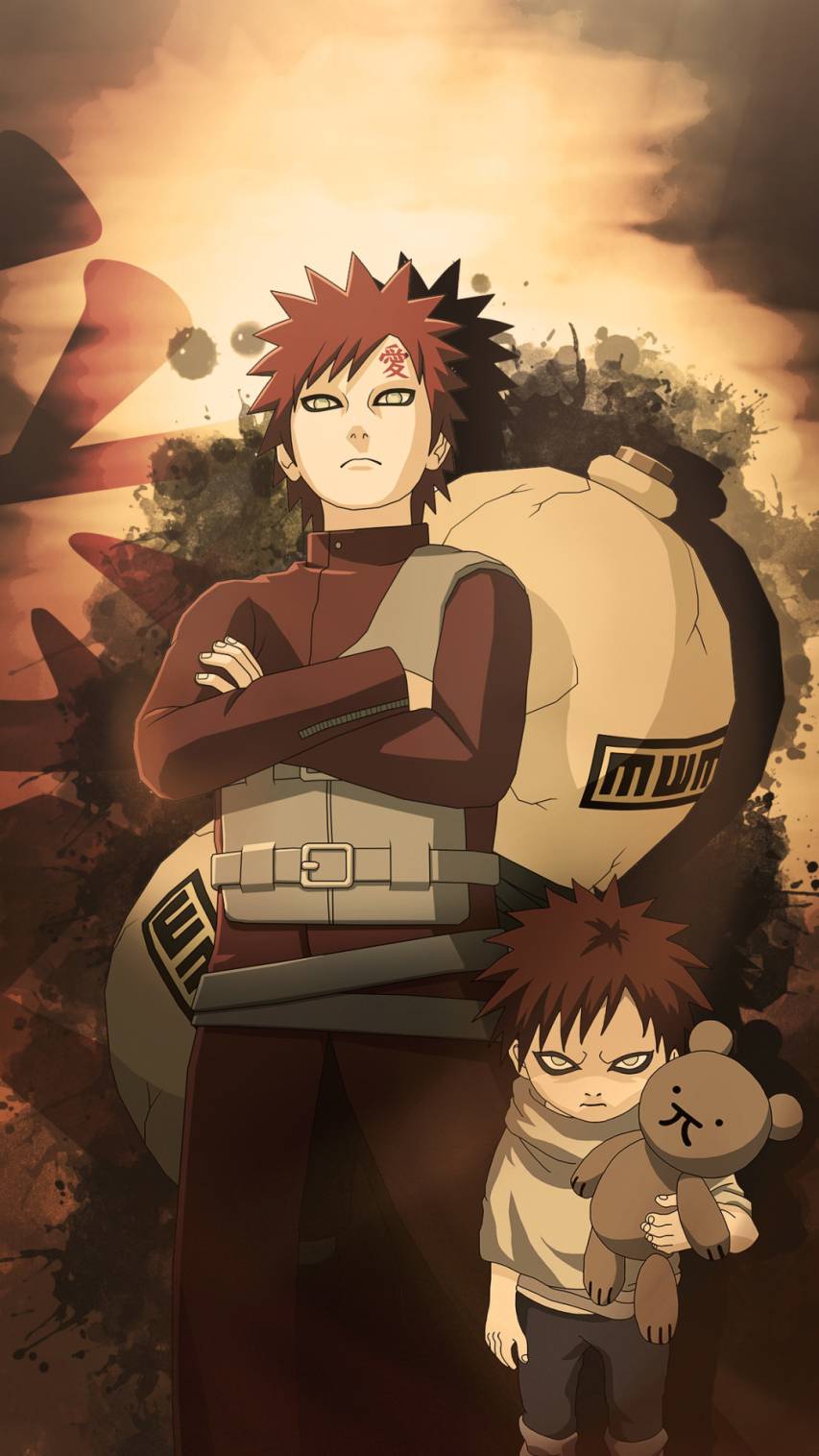 Cool Gaara Chibi Background Pictures for iPhone