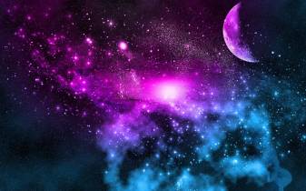 Purple and Blue Galaxy Background for Pc