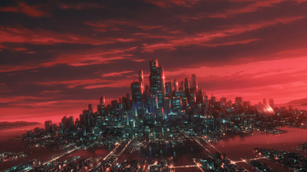 Red Sunset, Castle Ghost in the Shell Background