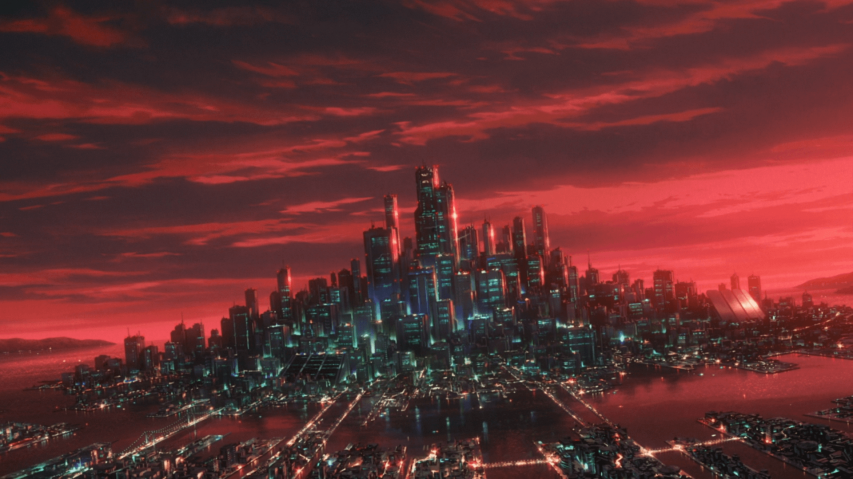 Red Sunset, Castle Ghost in the Shell Background