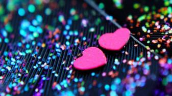 Cool Glitter and Hearts Background