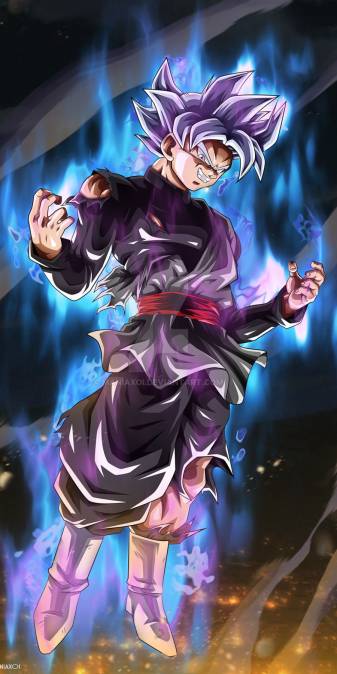 Picture of Black Goku Wallpaper for iPhone