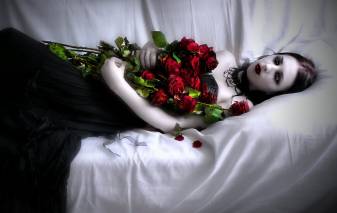 Roses, Women, Gothic image Pictures