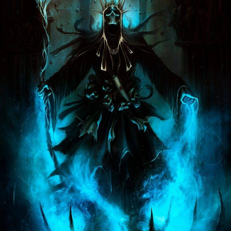 Neon, Dark, Skull, Cool Grim Reaper Wallpapers