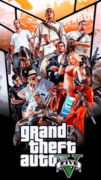 Free grand theft auto v iPhone Background