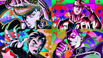 Colorful Jojos Anime Desktop Wallpaper