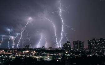 City, Night Storm Lightning Wallpapers for Pc