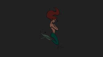 Little Mermaid Minimal 4k hd Wallpapers
