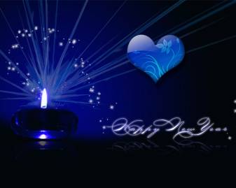 Moving Blue Love Heart hd Background