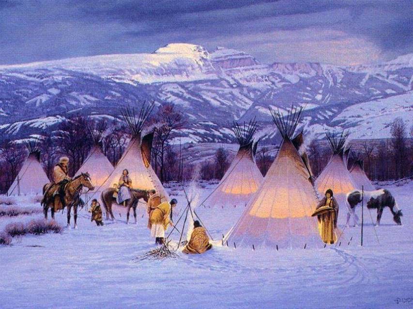 Winter Native American hd Background Wallpapers