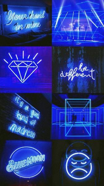 Blue Neon Aesthetic iPhone Backgrounds