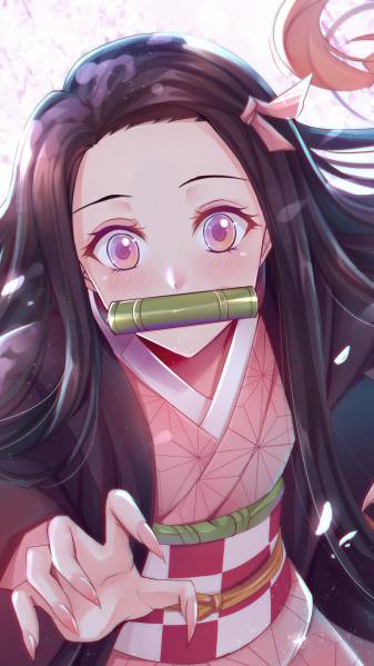 Anime Nezuko Background Wallpapers for iPhone