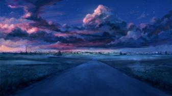 Free Night Anime Landscape