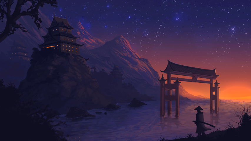 Free Night Anime Landscape Wallpapers and Background images