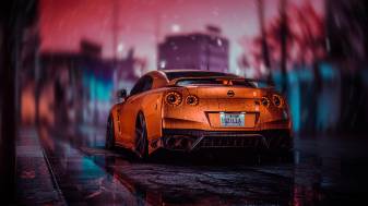 4k Orange Nissan GTR Wallpapers and Background