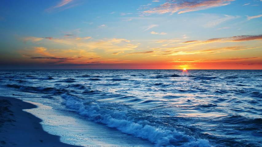 Ocean Sunset free Desktop Background
