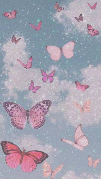 Pink Aesthetic Butterfly Wallpaper Photos for iPhone