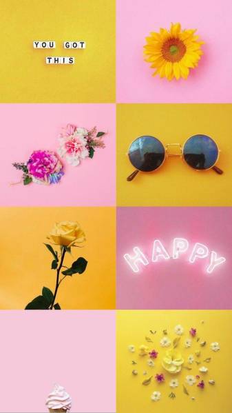 Yellow and Pink Aesthetic Backgrounds image for iPhone