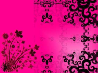 Floral Pink and Black Picture Backgrounds