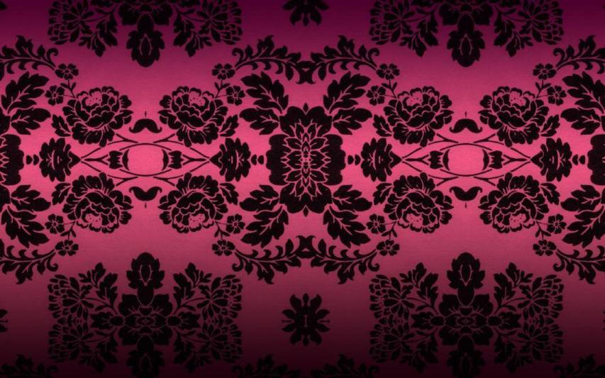 Pink and Black Floral Backgrounds for Tablet