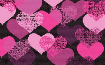 Aesthetic Pink Hearts Wallpaper for Desktop