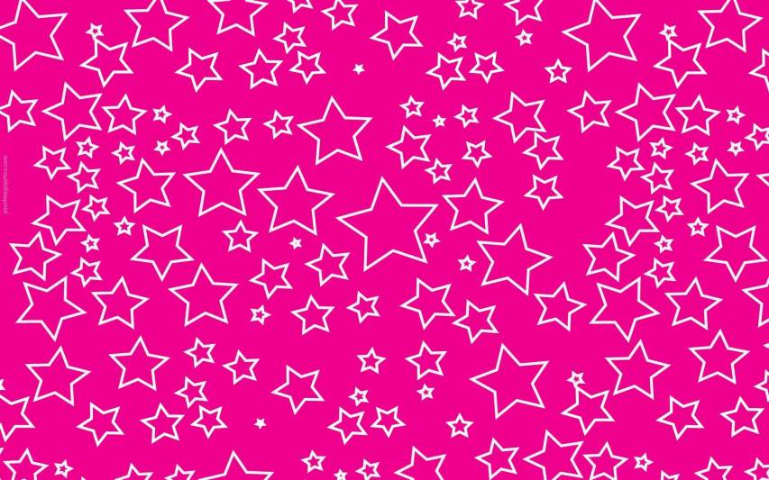 Pink Background Stars Wallpaper