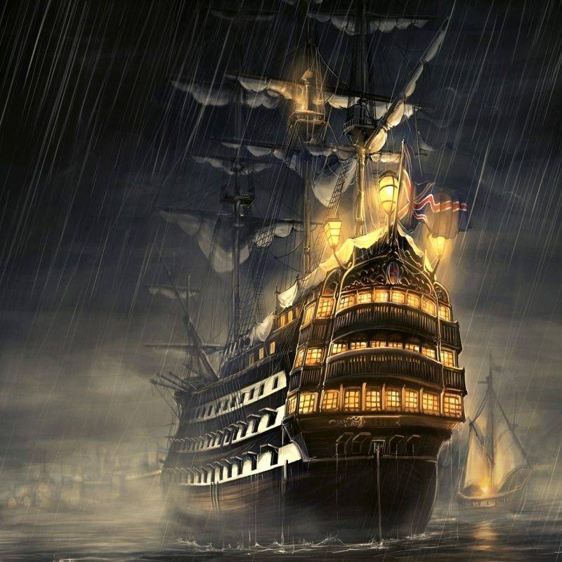 Amazing Pirate Ship Ghost Background full hd