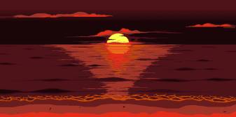Sunset Pixel Art hd 8k Wallpapers high resulation