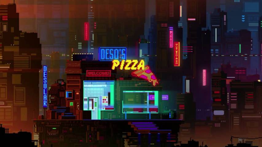 Anime Night City Pixel Art hd Desktop Backgrounds