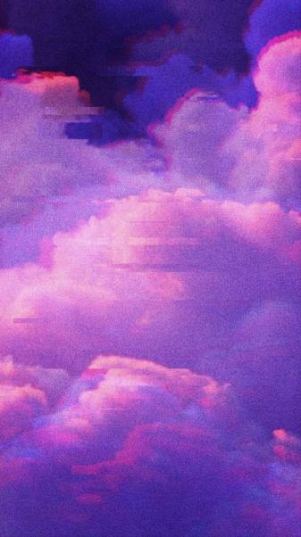 Pretty Purple Aesthetic Clouds Background for iPhone