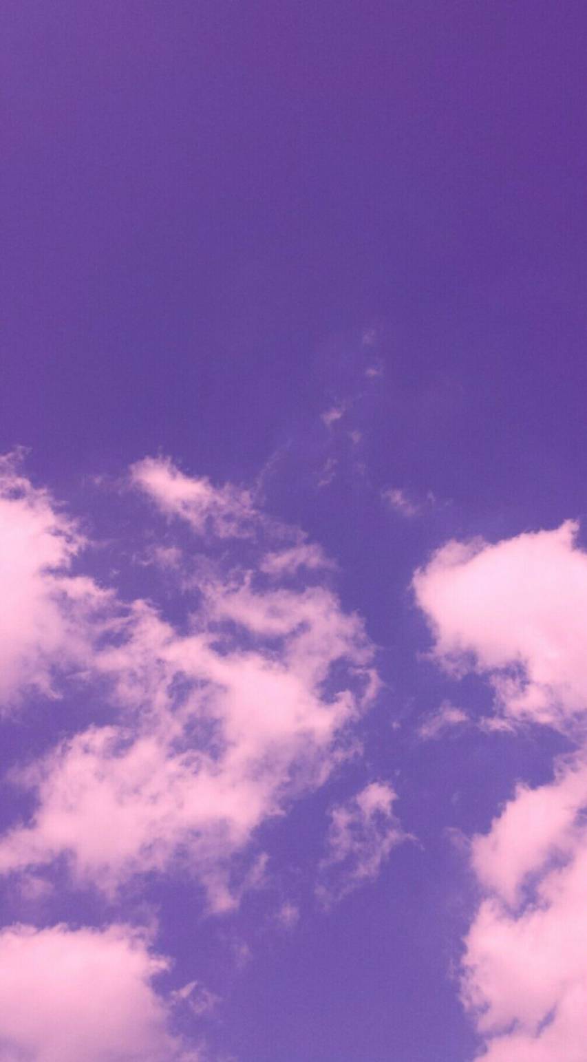 Cool Purple Aesthetic Sky Landscape Wallpaper for iPhone