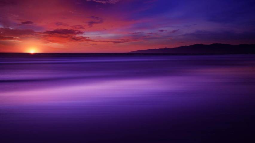 Subset and Purple Landscape hd Wallpapers
