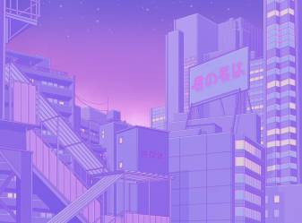 Purple Aesthetic Anime Computer Backgrounds