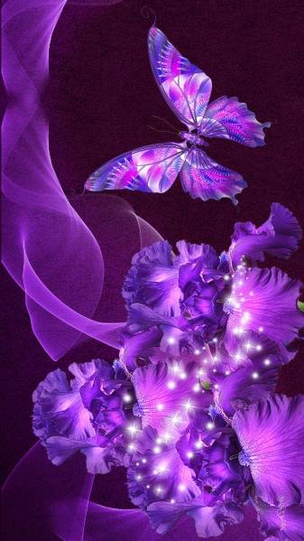 Abstract, Butterfly, Purple Aesthetic Background images for iPhone
