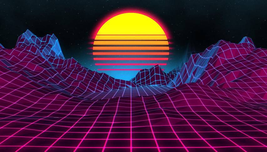 Retro Game Sunset hd Backgrounds