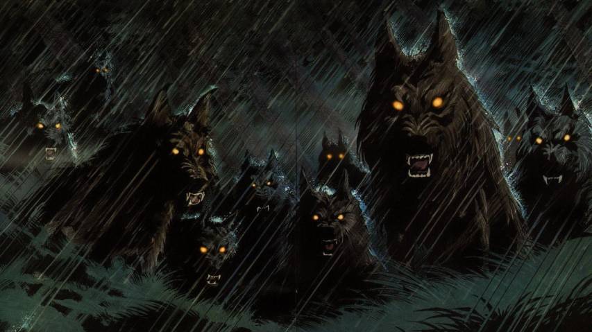 Scary Halloween, Alpha Wolf Wallpaper
