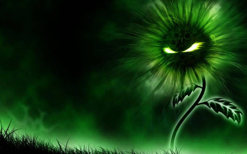 Horror Sunflower Abstract Screen Savers Backgrounds