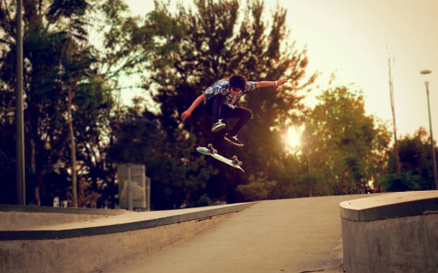 Wallpaper skateboarding sunset 5K Sport 19978
