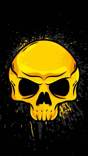 Yellow Skull Phone free Wallpapers
