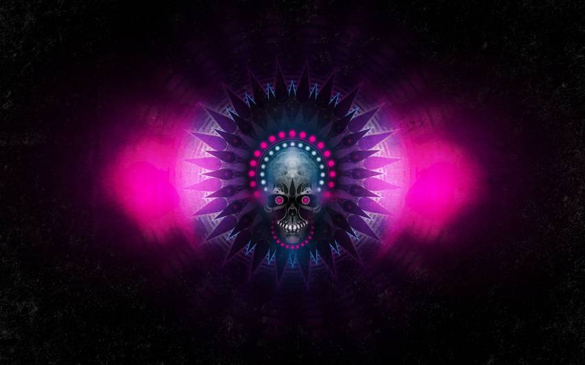 Skull Neon Backgrounds