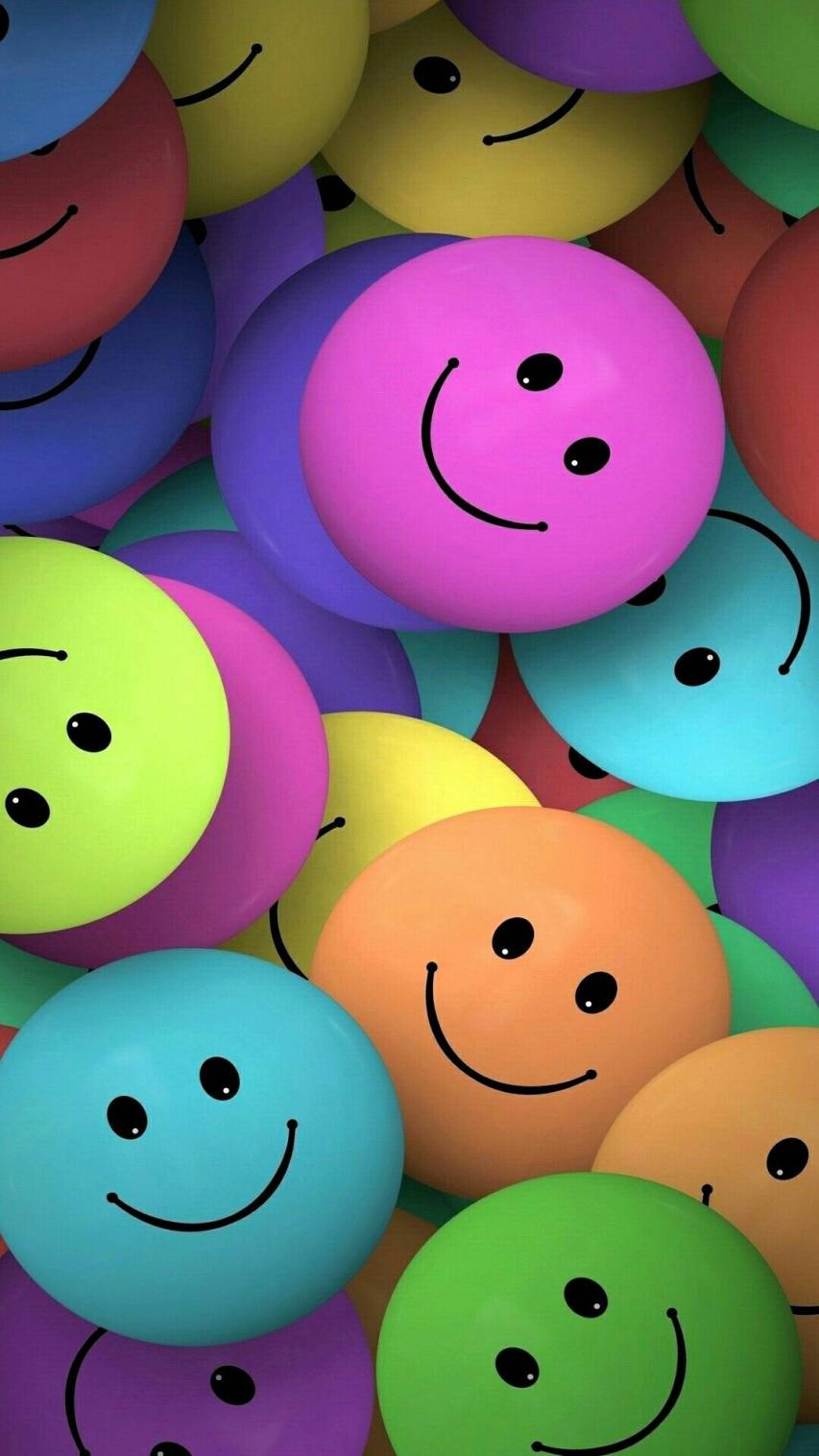 Colorful Smiley face Wallpaper for iPhone