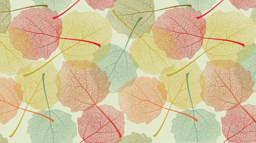 Soft Aesthetic Pastel Leaves Backgrounds