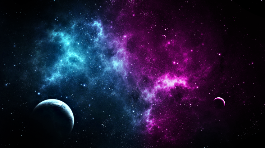 Blue, Pink, Space Wallpapers Pic for Desktop