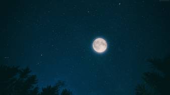 Moon, Night, Stars 4k Pc free Wallpaper Photos
