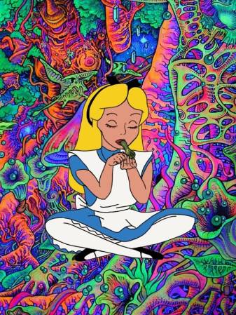 Stoner, Weed, Aesthetic Trippy the Girl Smoking Wallpaper for Phone