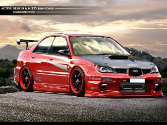 Red Subaru impreza wrx Wallpapers and Background for Pc