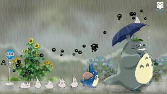 Free Rain Totoro Hd Wallpaper