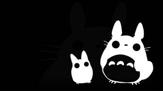 Totoro Wallpaper Black and White