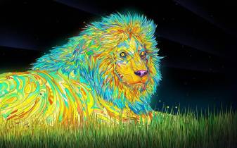 Trippy lion high quality hd Wallpapers