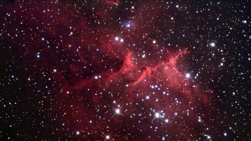 Galaxy, Nebula, Red Screen Wallpapers